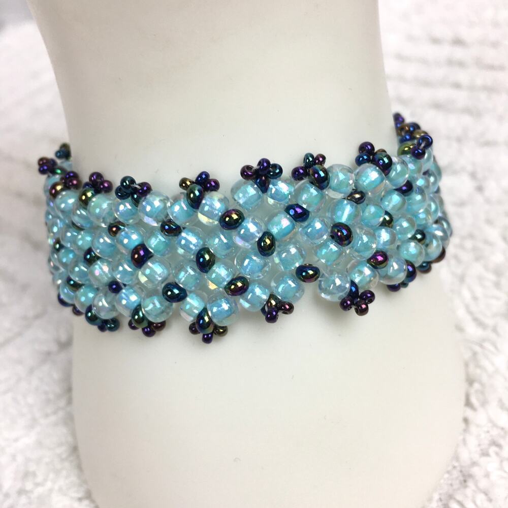 HANDMADE Pondo Stitch Blues Bracelet 7 1/4β